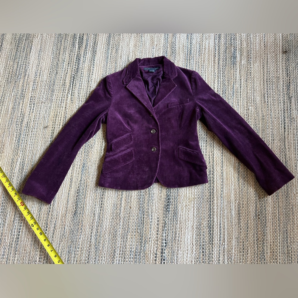 Ralph Lauren Deep Purple Corduroy Blazer